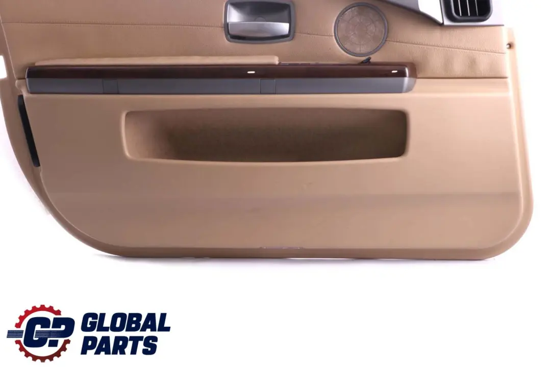 BMW 7 er E65 E66 Türverkleidung Abdeckung Vorne Links Leder Nasca Beige