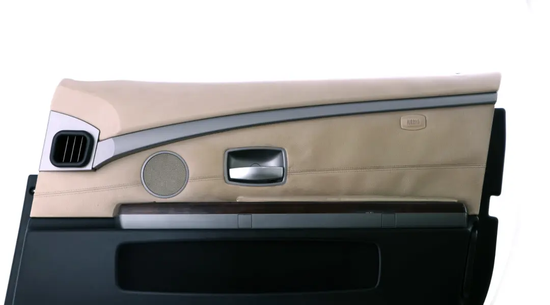 BMW 7 er E65 E66 Türverkleidung Vorne Rechts Leder Cream Beige