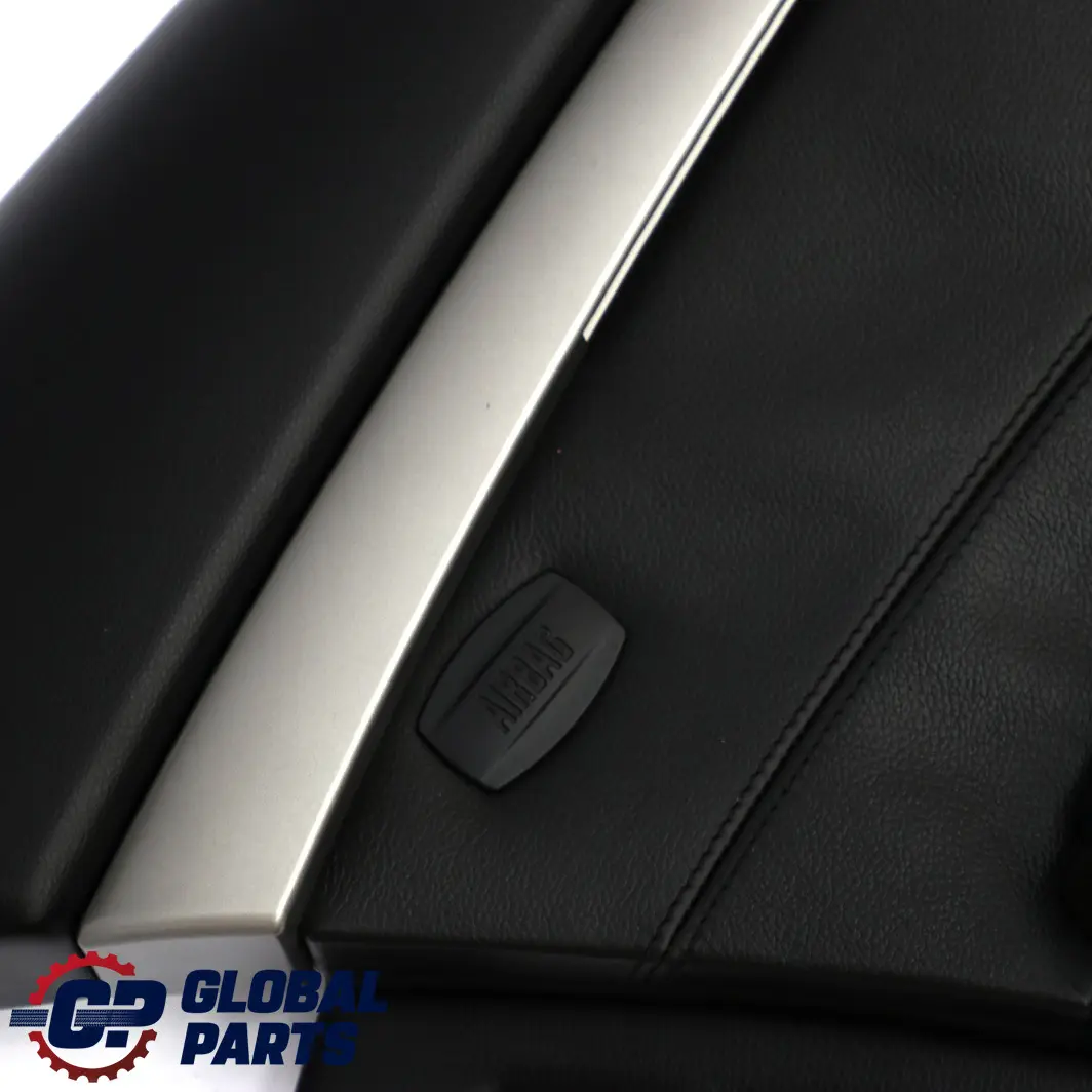 BMW 7 Series E66 Long Rear Left N/S Door Card Leather Nasca Black Lining Trim