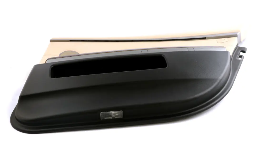 BMW 7 Series E66 Long Rear Right O/S Door Card Leather Cream Beige Lining Trim