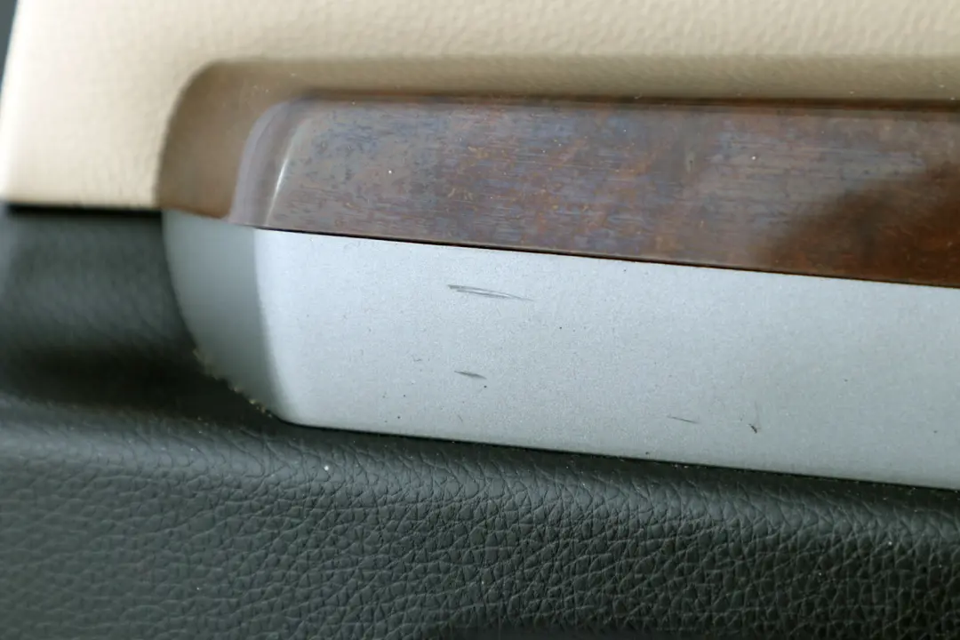 BMW 7 Series E66 Long Rear Right O/S Door Card Leather Cream Beige Lining Trim