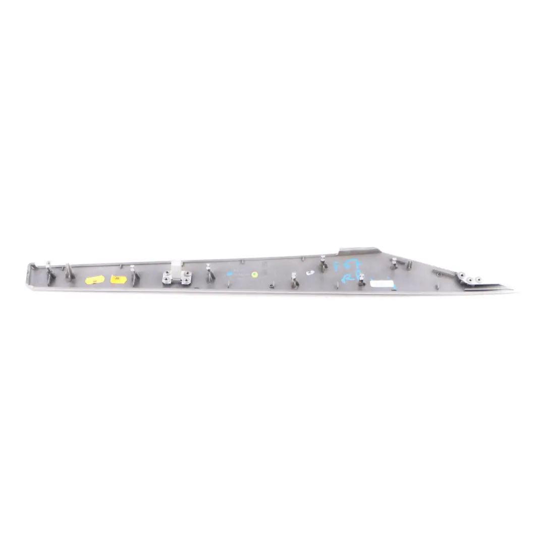 Door Trim BMW F07 Rear Door Card Right O/S Decorative Strip Satin Silver 9156542