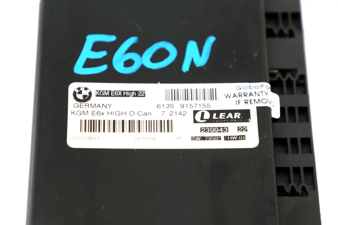 BMW E60 E61 LCI E63 E64 Módulo puerta enlace de la carrocería control ECU9157155