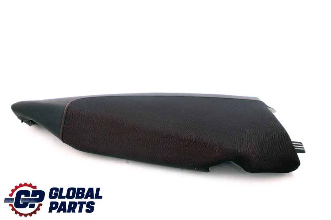 BMW 1 E81 Rear Seat Side Finisher Corner Left N/S Cloth Fabric Network Red