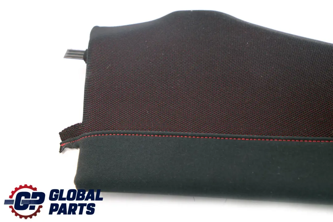 BMW 1 E81 Rear Seat Side Finisher Corner Left N/S Cloth Fabric Network Red