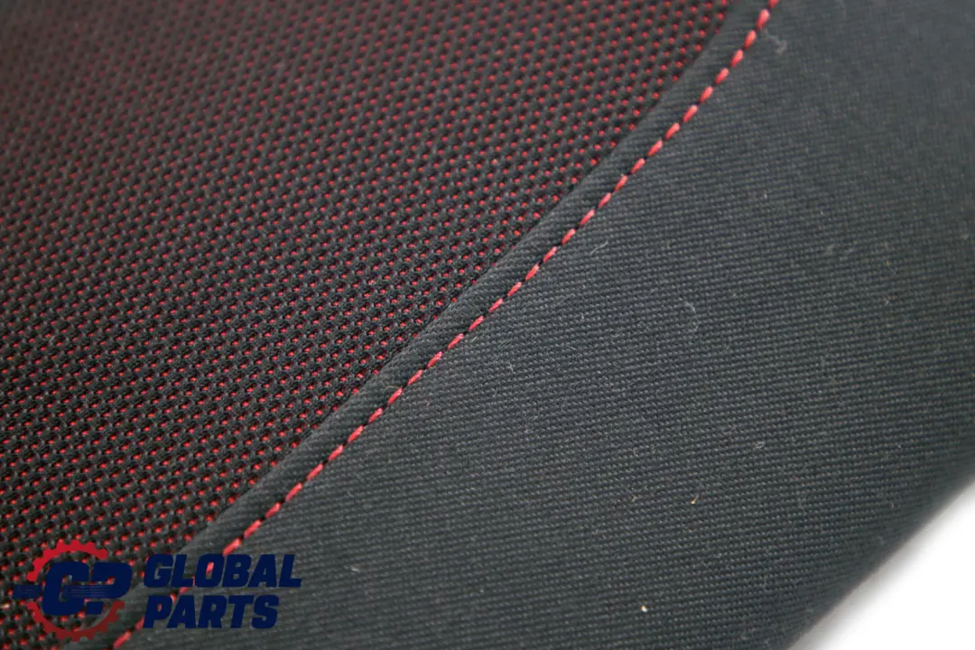 BMW 1 E81 Rear Seat Side Finisher Corner Left N/S Cloth Fabric Network Red