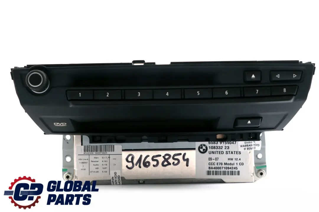 BMW X5 Series E70 E71 CCC CD Professional Navigation System Controller 9159047