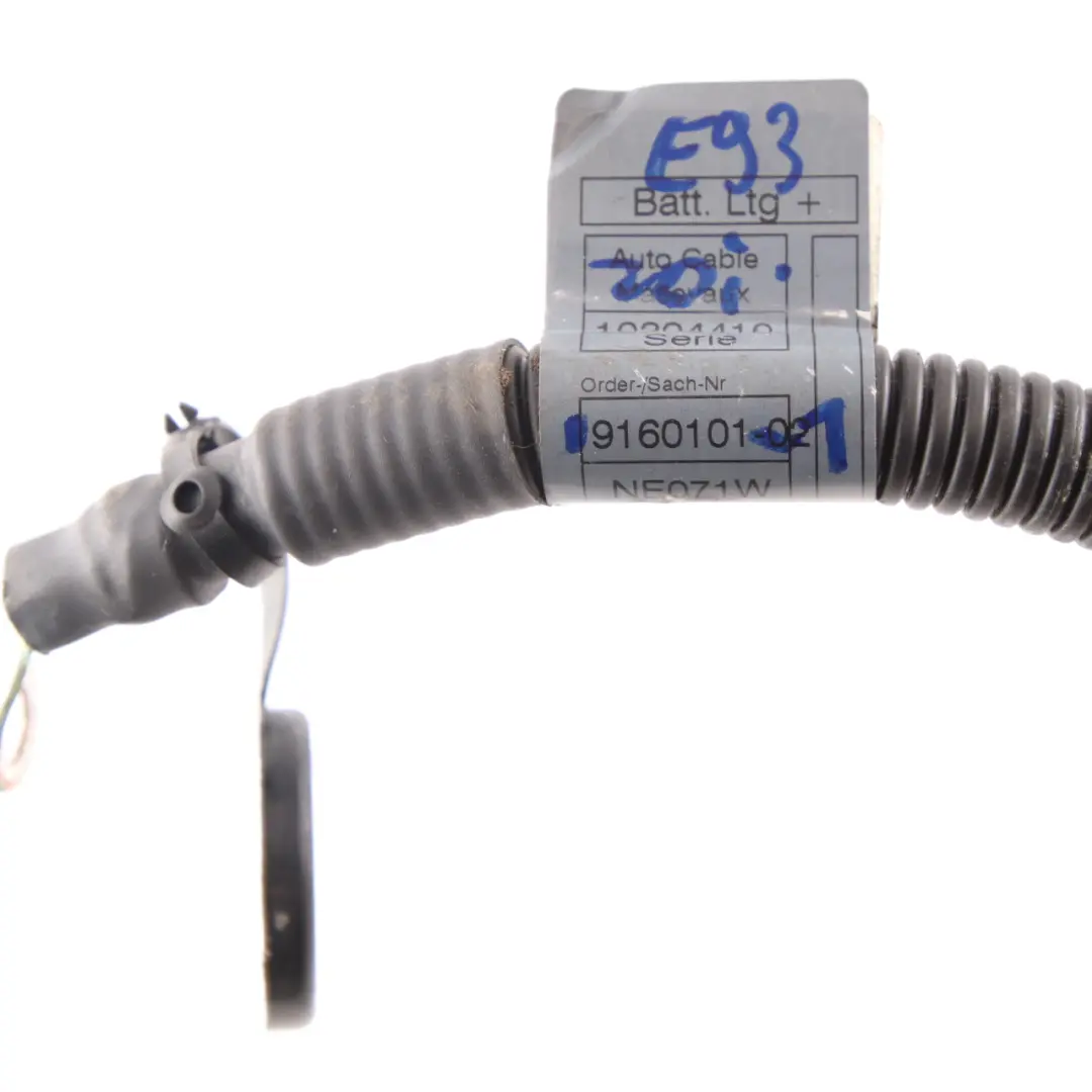 BMW E93 Convertible Cabrio Battery Cable Plus Positive Pole Wiring 9160101
