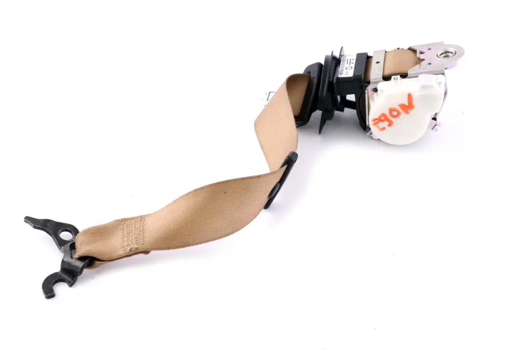 BMW 3 Series E90 E91 LCI Front Right Upper Safety Seat Belt Beige O/S 9160106