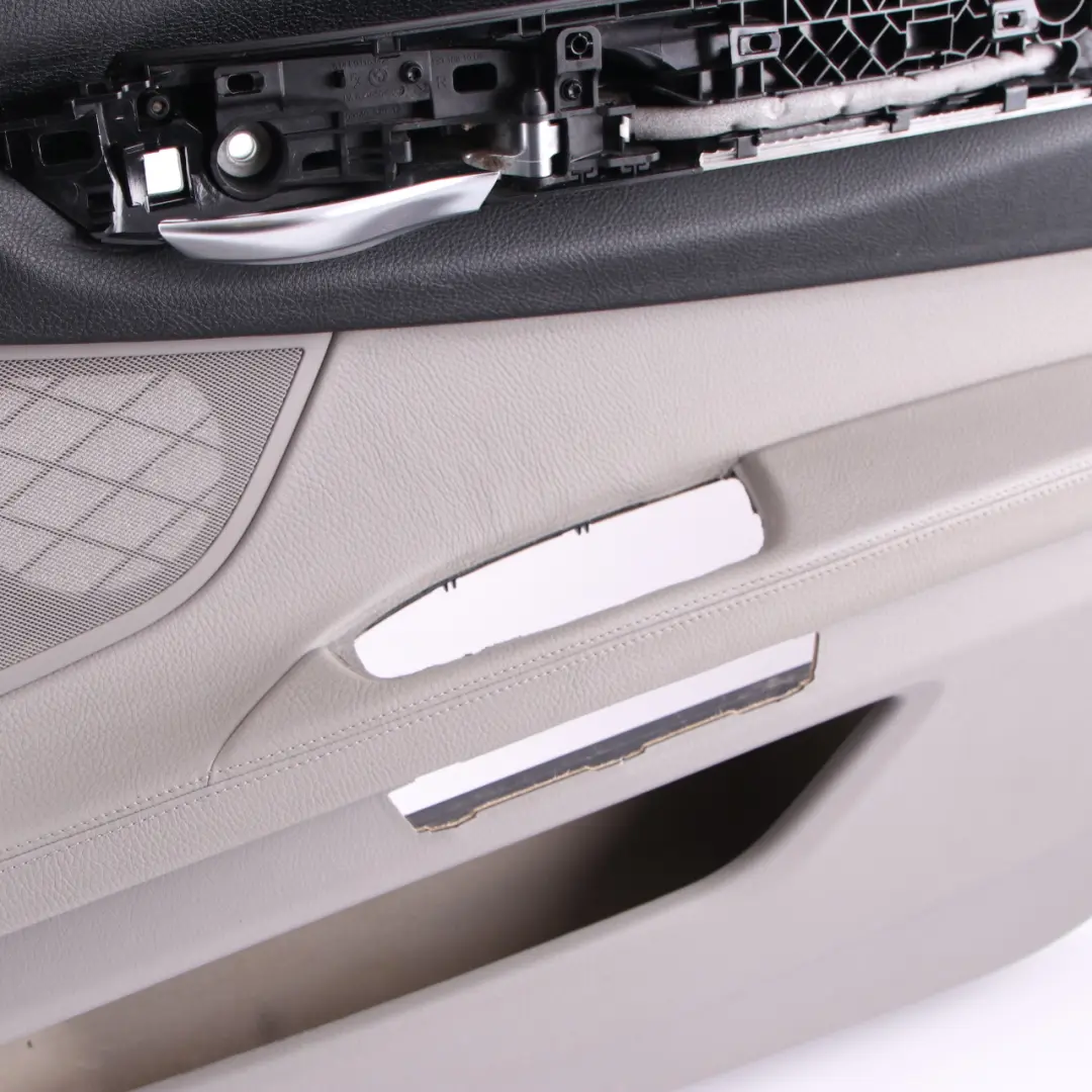 BMW F01 F02 Door Card Front Right O/S Trim Panel Cover Grey Leather Dakota