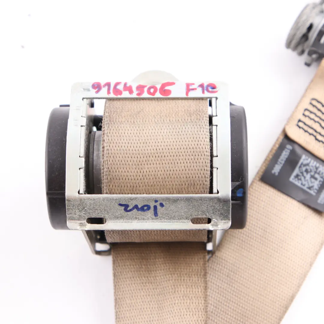 Seat Belt BMW F10 F11 Upper Safety Seatbelt Front Right O/S Venetobeige 9164506