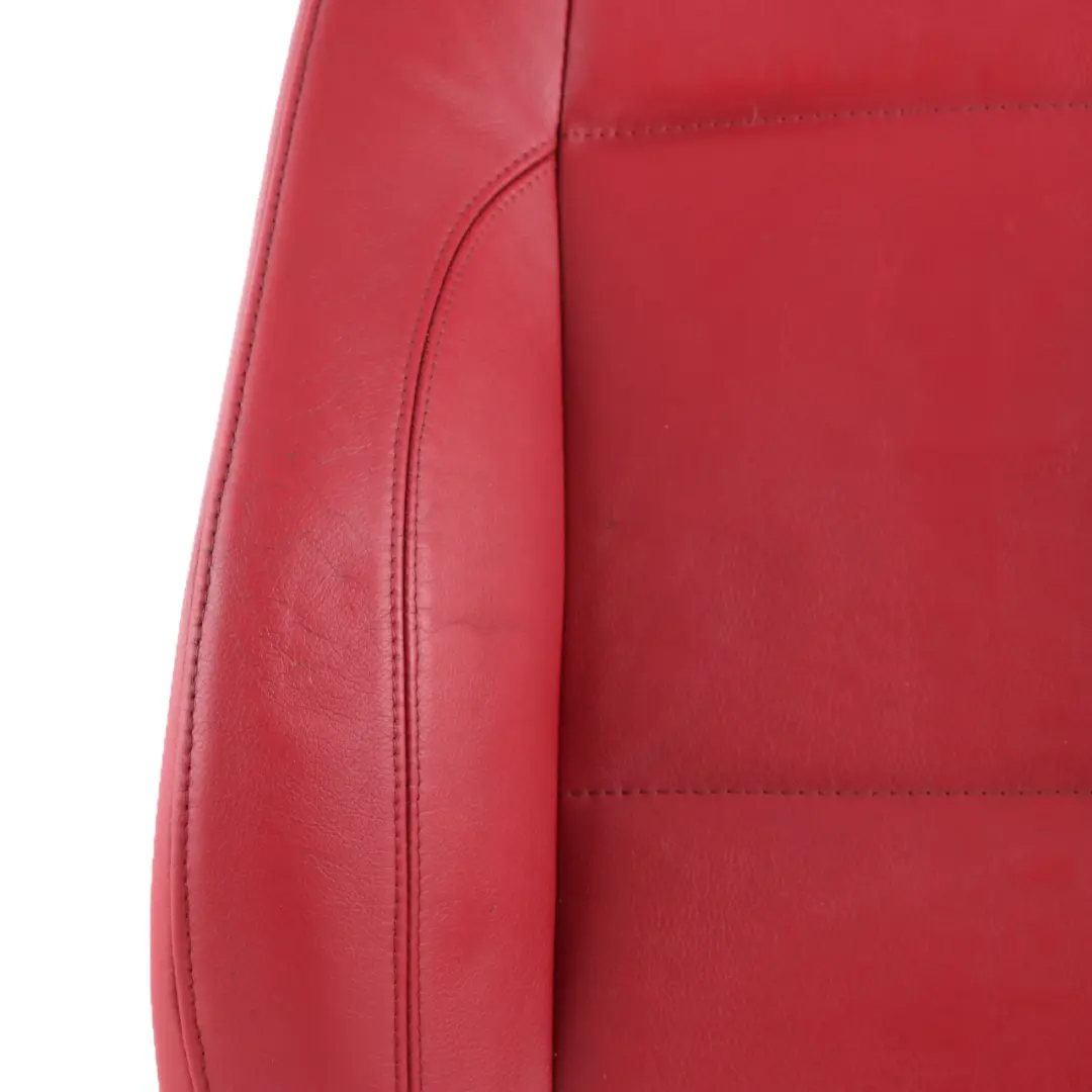 BMW E82 Seat Cover Heated Front Left N/S Sports Seat Backrest Red Leather