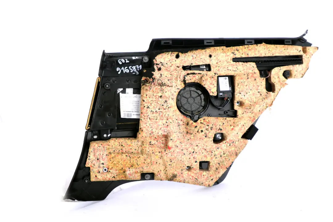 Left N/S Door Card Lining Black Anthracite Trim Panel BMW 3 Series E92 3 Rear - SKU 9165871-3 - Part number 9165871