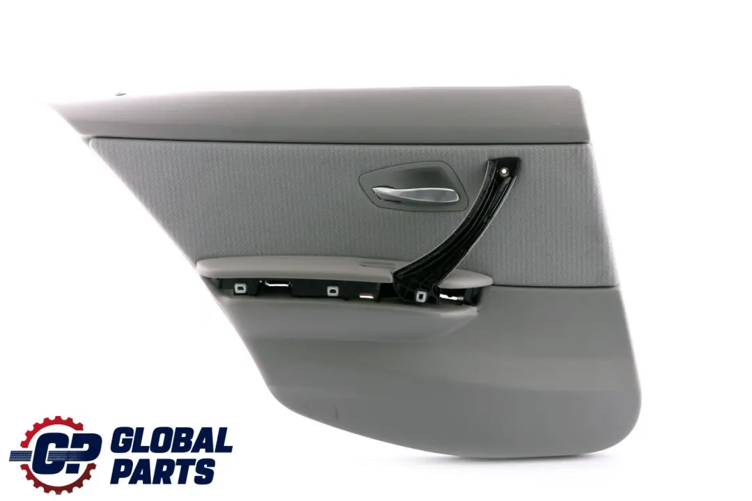 BMW E90 E91 LCI 1 Rear Left Door Card Panel Grey Cloth Vertex