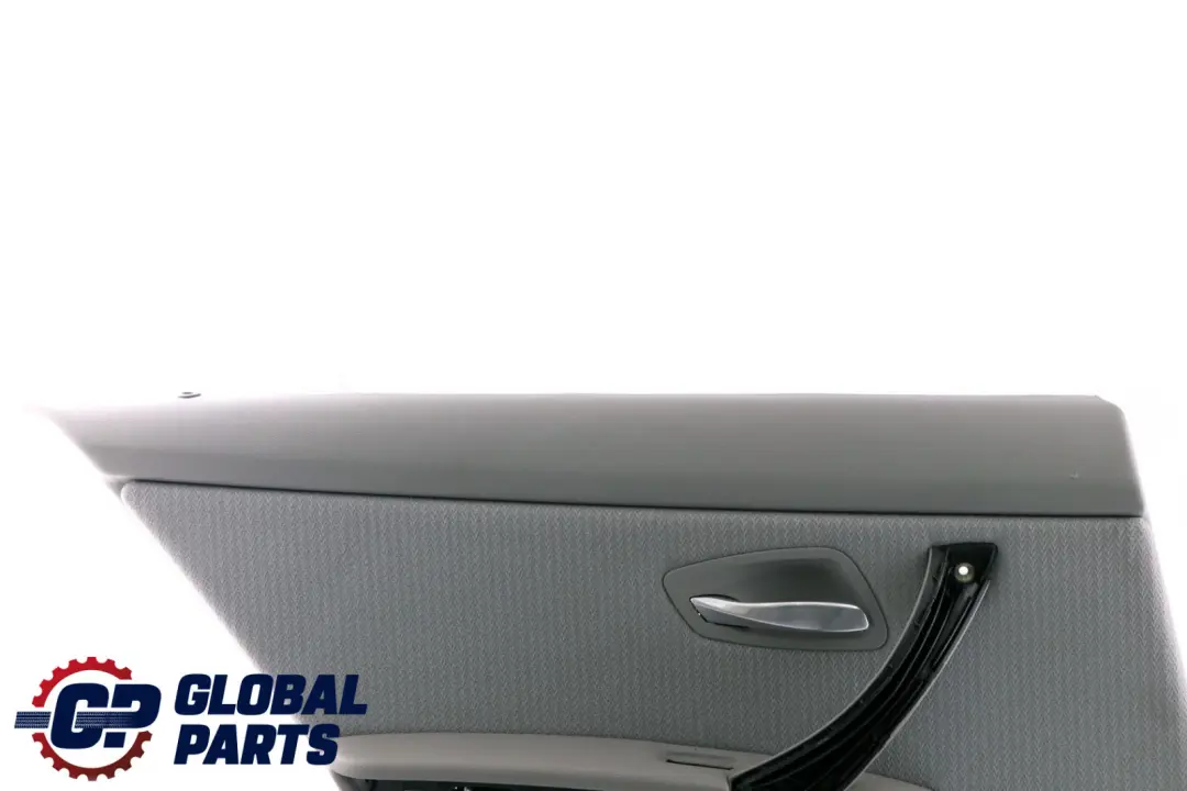 BMW E90 E91 LCI 1 Rear Left Door Card Panel Grey Cloth Vertex