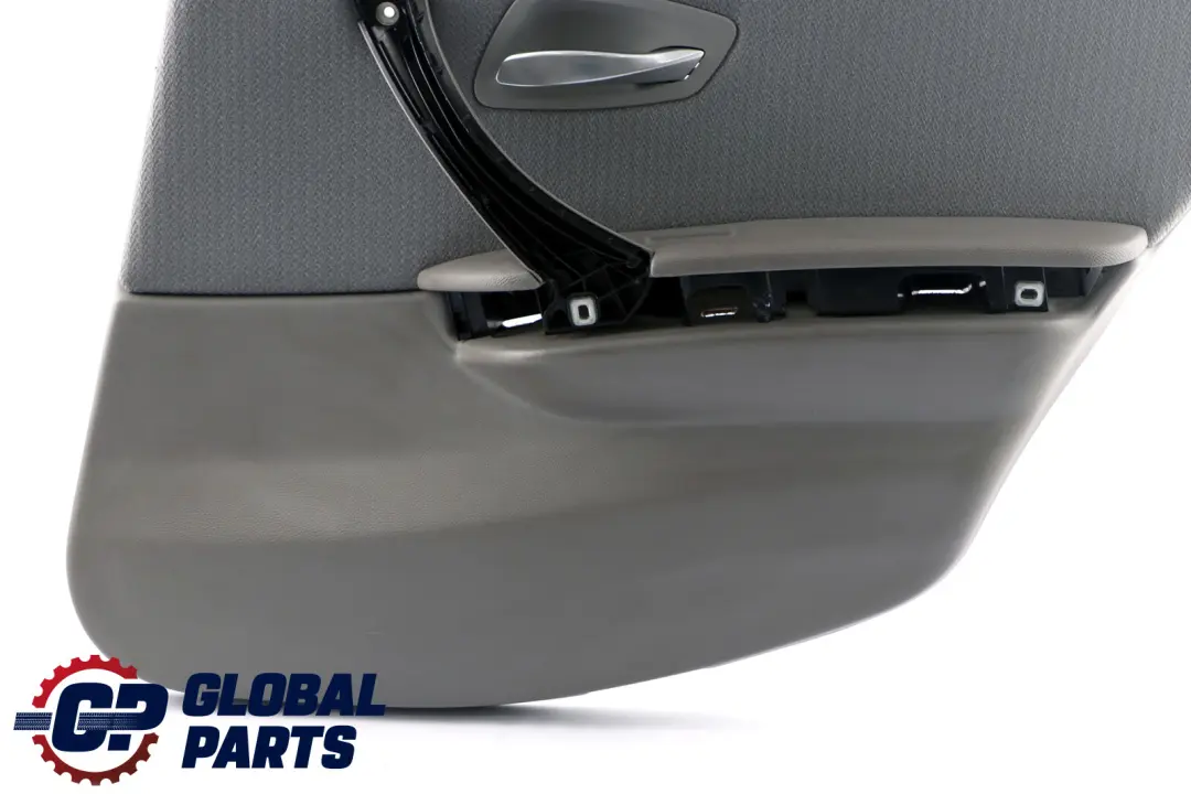 BMW E90 E91 LCI Panel De La Tarjeta De Puerta Trasera Derecha Tela Gris Vertex