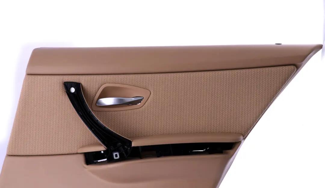 BMW E90 LCI Trasera Derecha O / Tarjeta De Puerta Beige Tela V?rtice Trim Panel