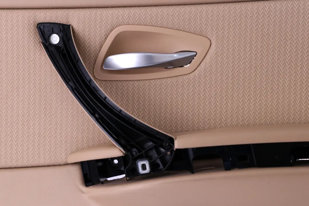 BMW E90 LCI Trasera Derecha O / Tarjeta De Puerta Beige Tela V?rtice Trim Panel