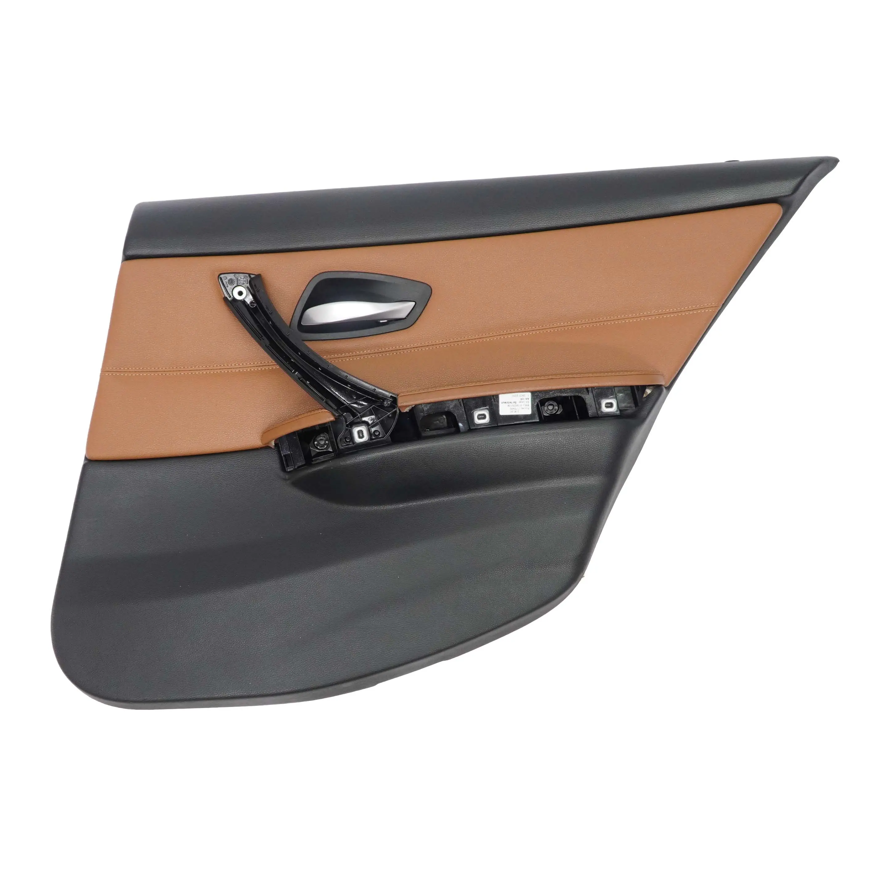 BMW E90 LCI Panneau de porte arriere droit en cuir Dakota Saddle Brown