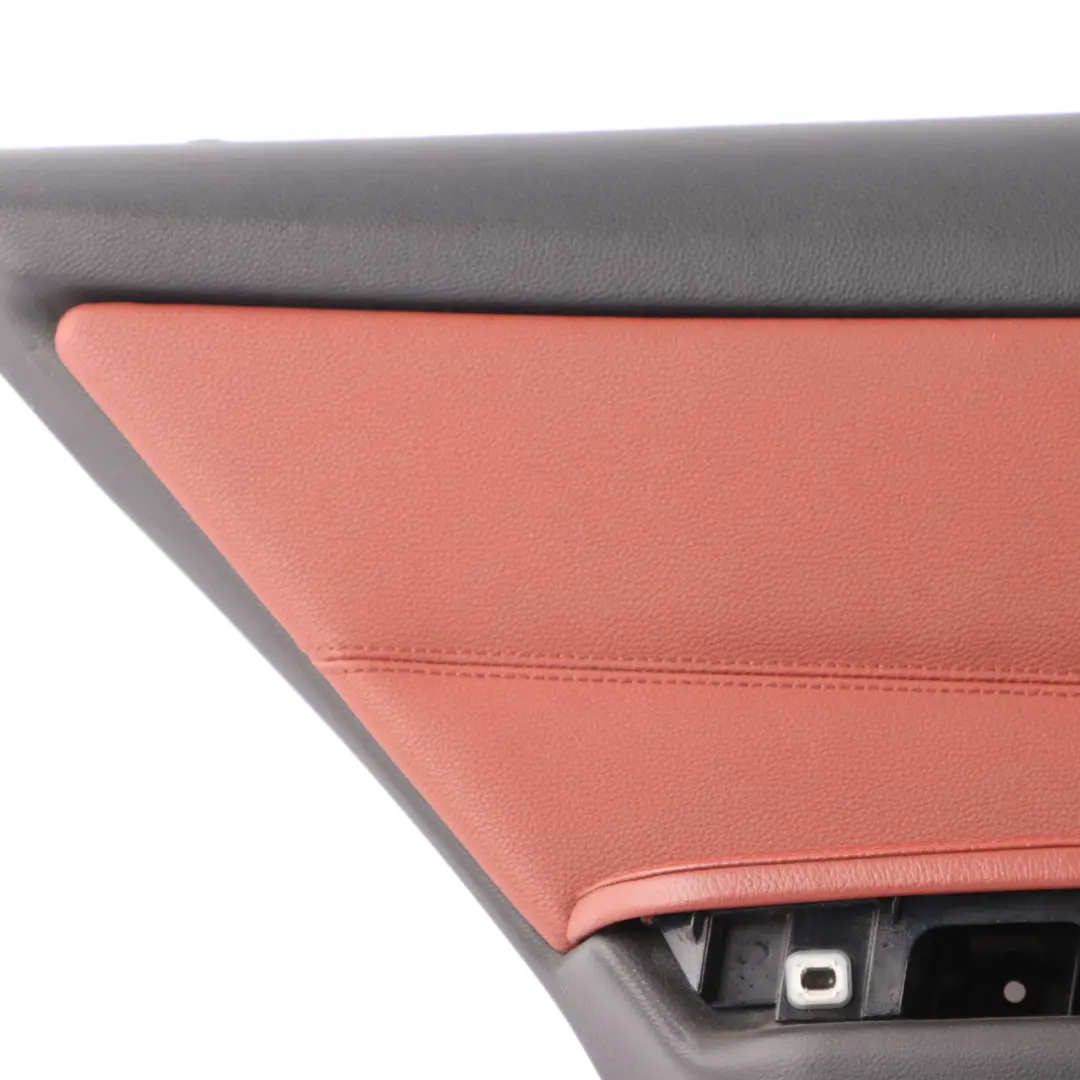 BMW E90 LCI Door Card Rear Left Panel Leather Dakota Red Brown 9167915