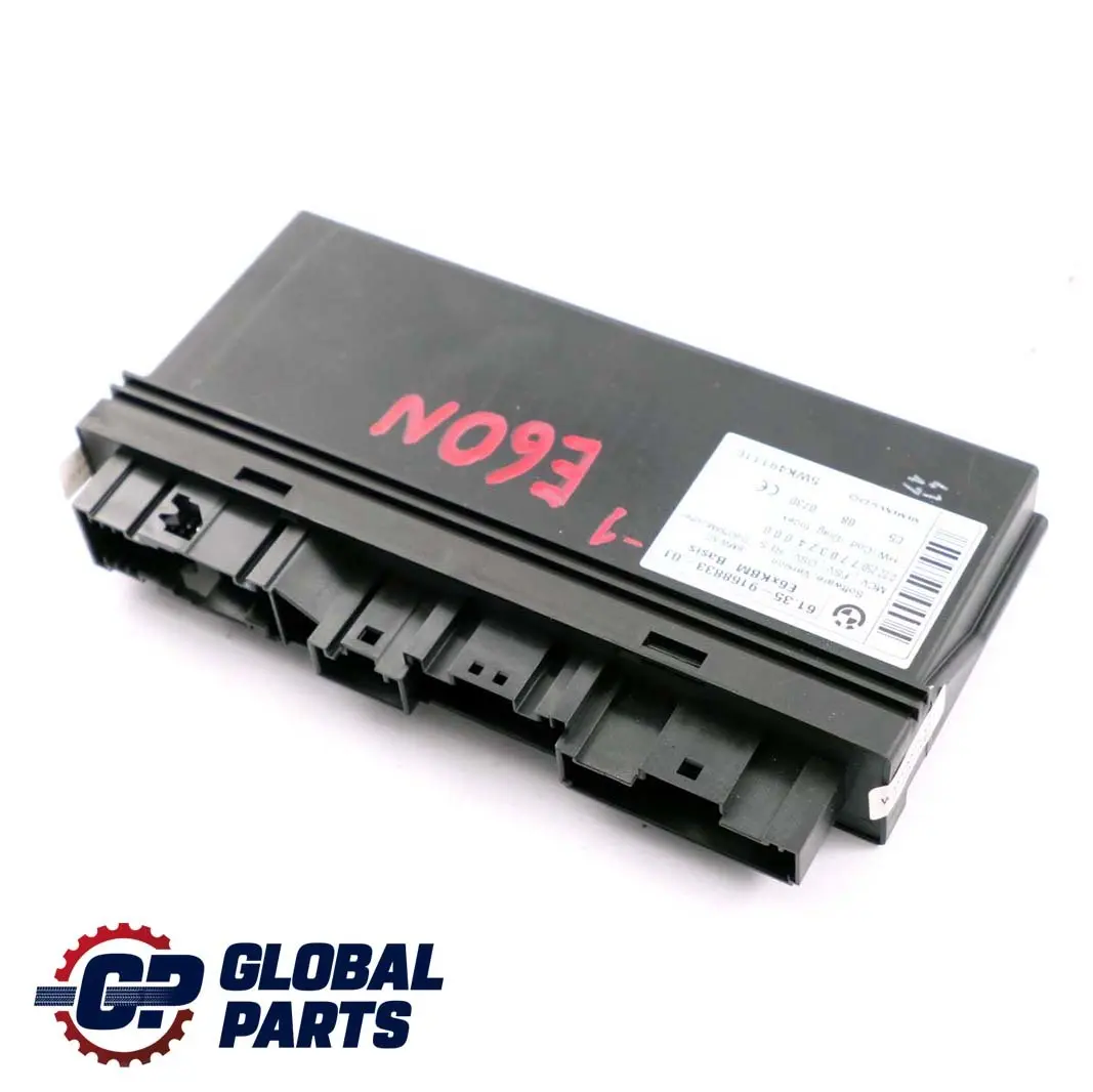 BMW 5 E60 LCI ECU Unidad módulo de control de la carrocería KBM Basis 9168833