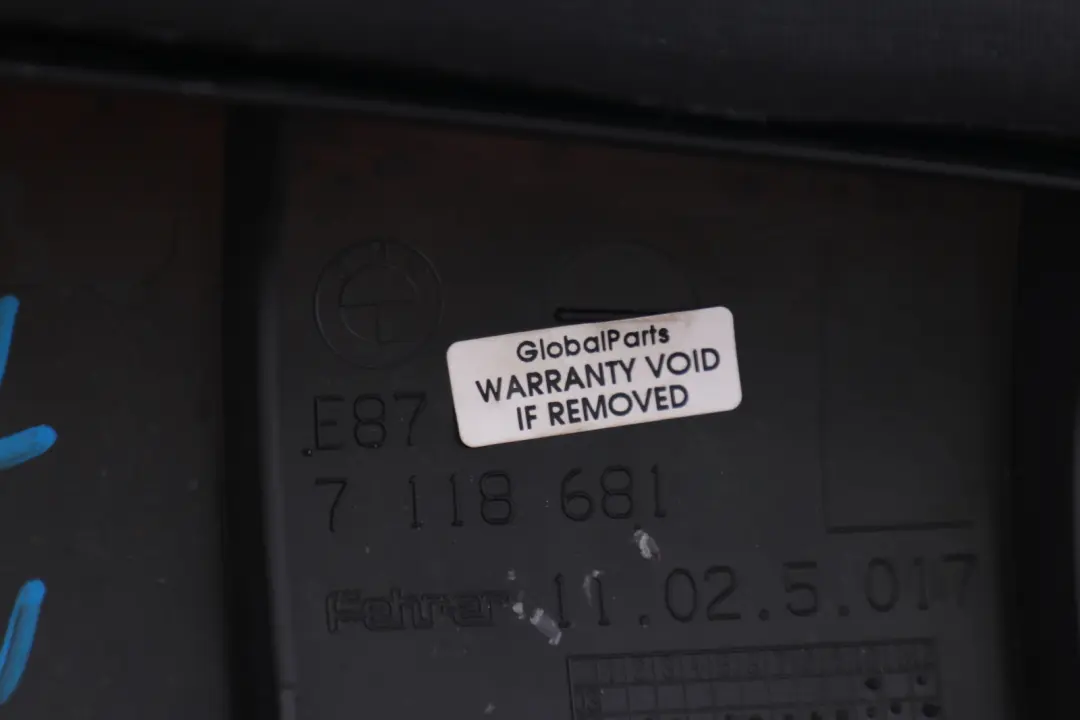 BMW 1 Series E87 LCI Grey Rear Back Seat Left N/S Side Lateral Panel 7118681