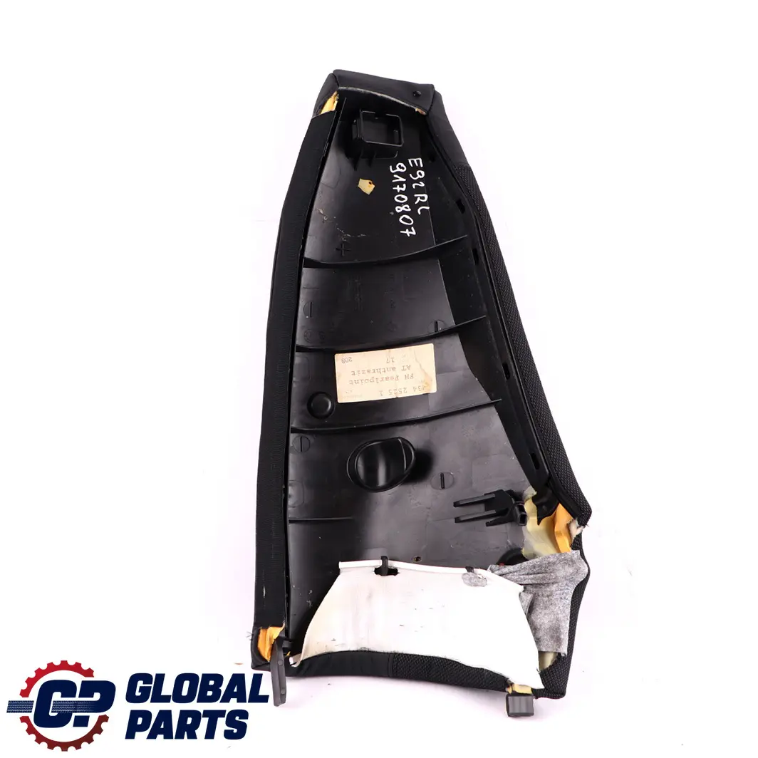 BMW 1 Series E87 LCI Rear Seat Lateral Left N/S Finisher Trim Panel Pearlpoint