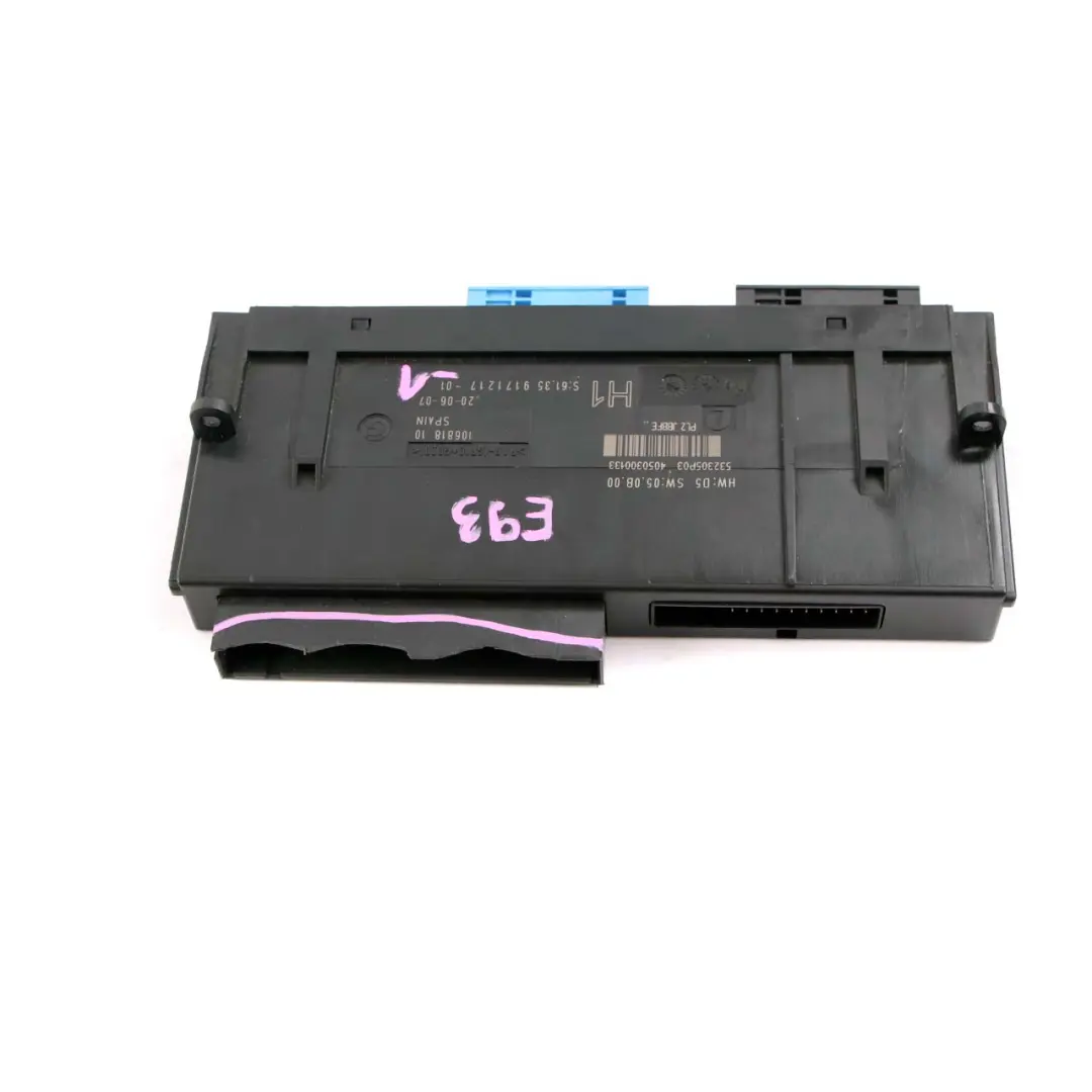 BMW E93 ECU Body Control Module H1 PL2 JBBFE Junction Box 9171217