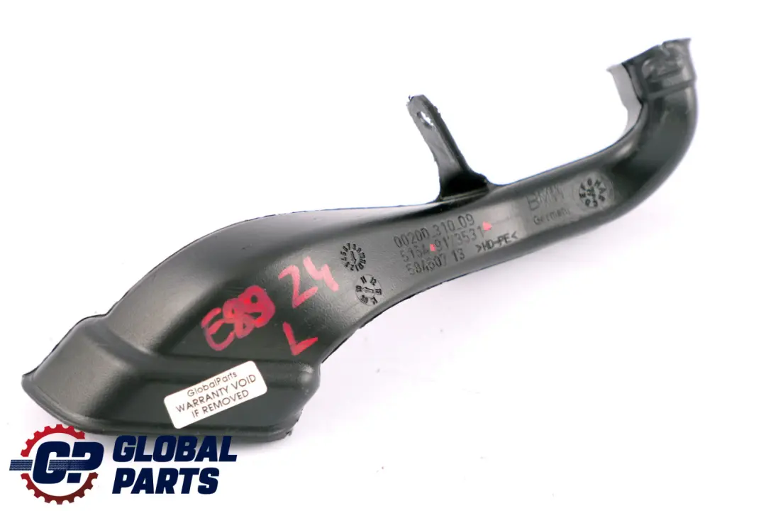 BMW Z4 Series E89 Air Outlet Channel Floor Heater Duct Left N/S 9173531