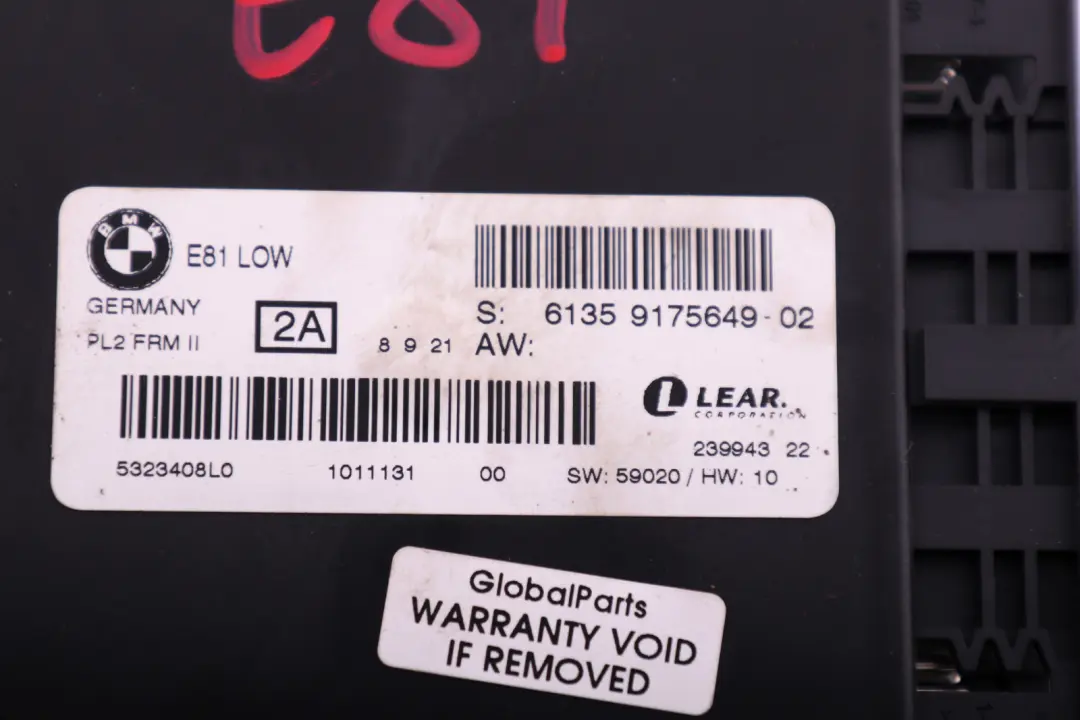 BMW E81 Modulo De Luz De Pie LOW PL2 FRM II 61359175649 9175649