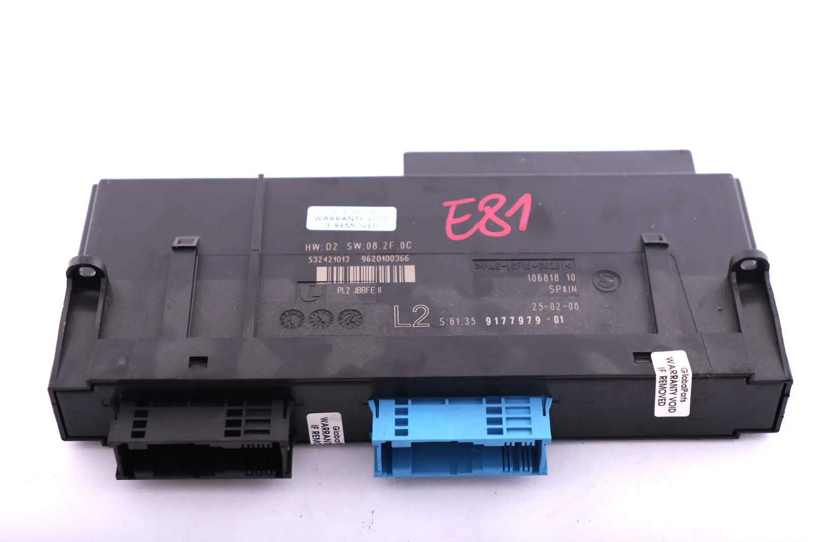 BMW E81 Body Control Module ECU L2 PL2 JBBFE II Junction Box 9177979