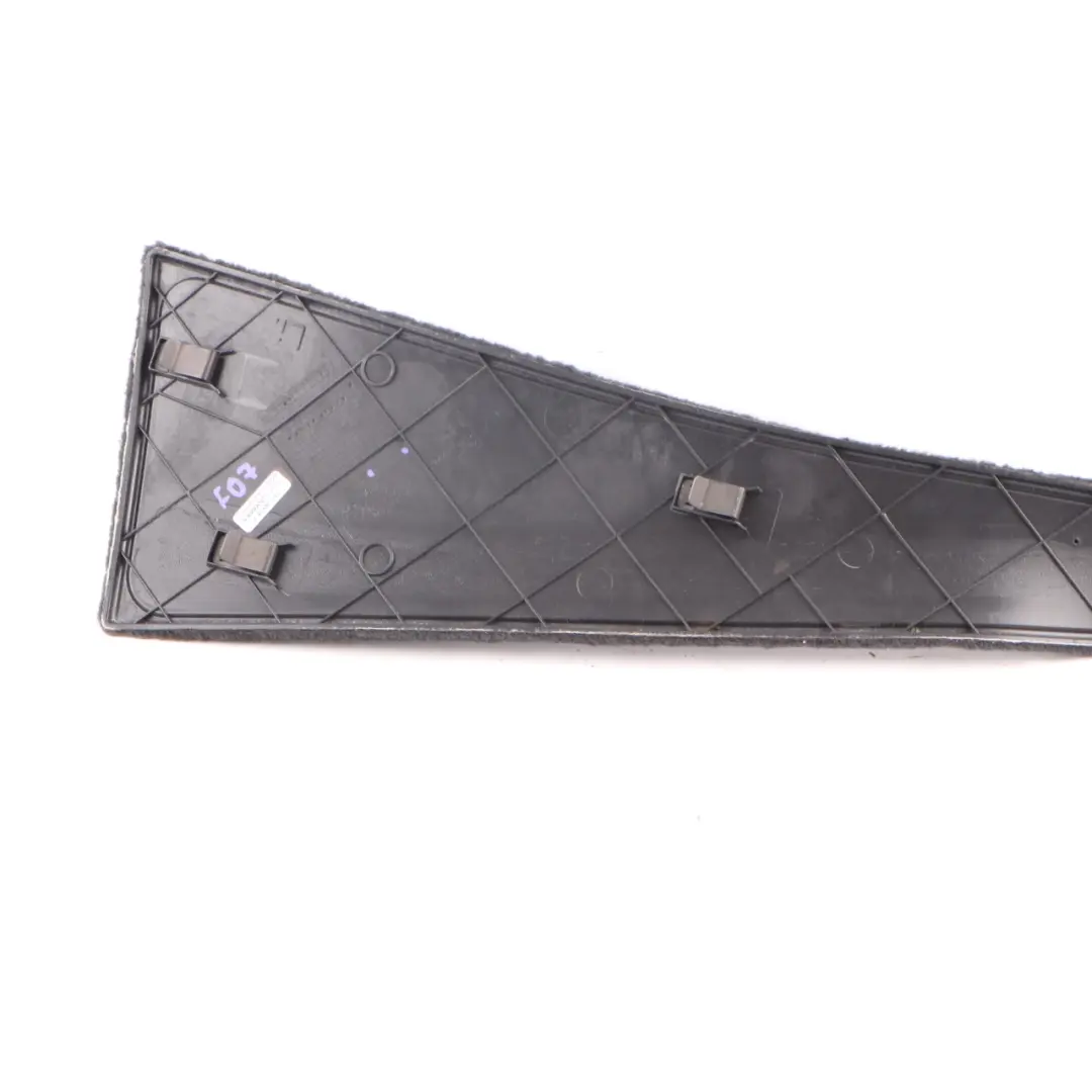 Trim BMW F07 Centre Console Bottom Panel Carpet Front Left N/S Black 9178801