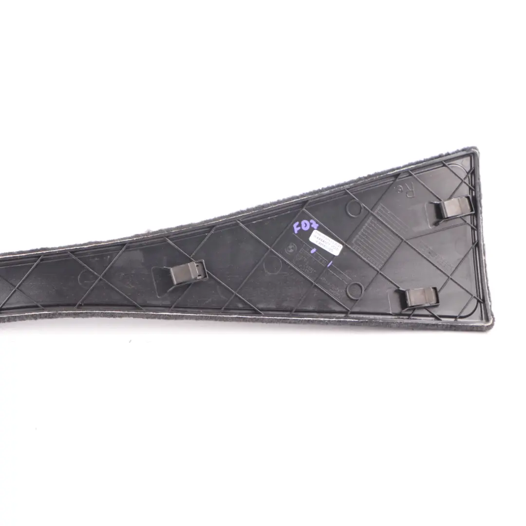 Trim BMW F07 Centre Console Bottom Panel Carpet Front Right O/S Black  9178802