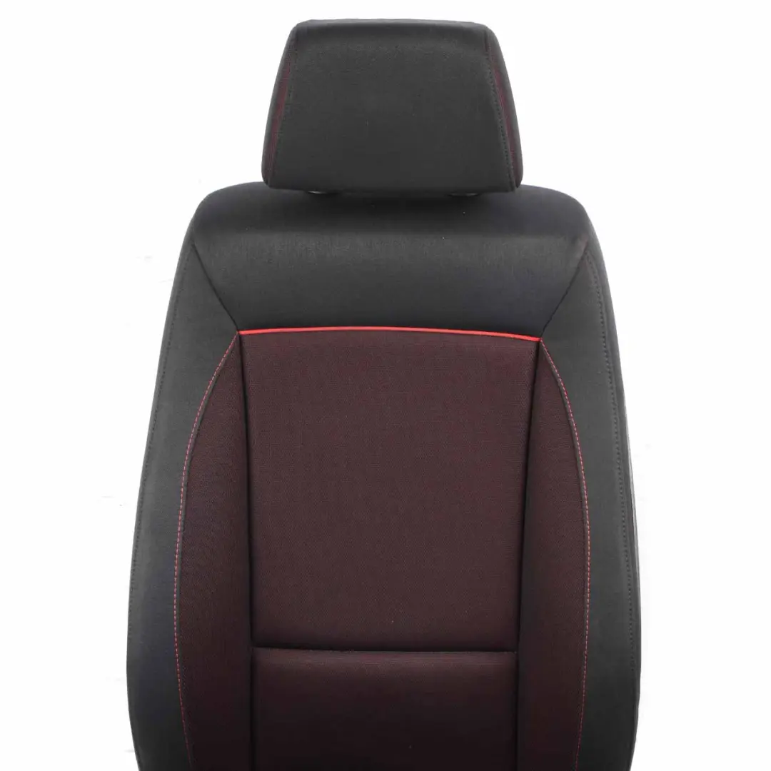 Front Seat BMW E87 LCI Heated Cloth Left N/S Fabric Network Cranberry Red Rot