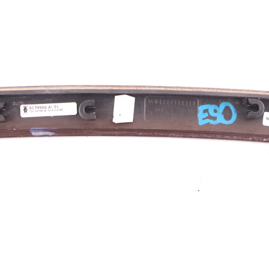 Trim Strip Door BMW E90 LCI Decor Front Right Fine Wood Trim Burr Walnut 9179966