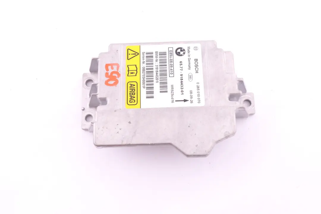 BMW E81 E87 E90 E91 Unidad De Control Airbag ECU NO CRASH DATA 9184432