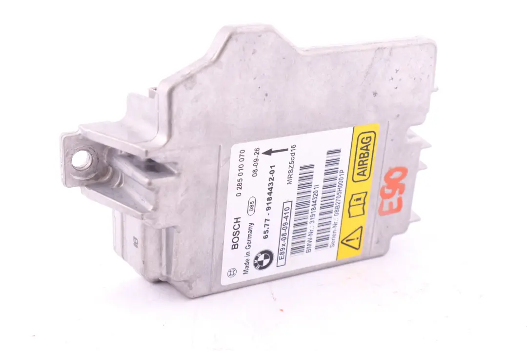 BMW E81 E87 E90 E91 Unidad De Control Airbag ECU NO CRASH DATA 9184432