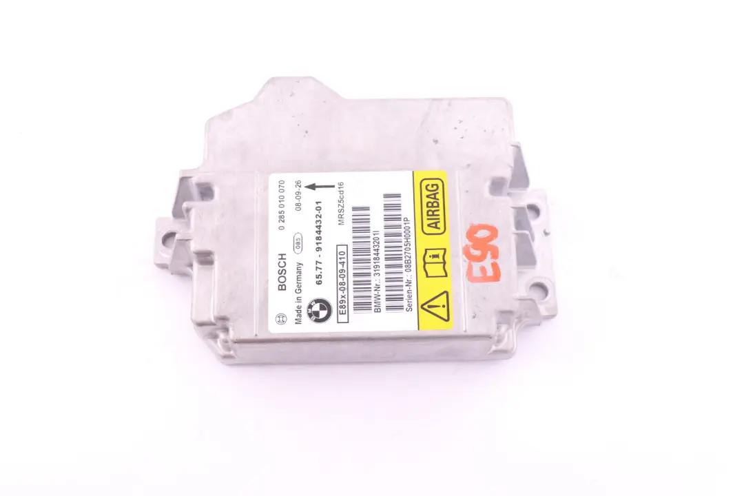 BMW E81 E87 E90 E91 Unidad De Control Airbag ECU NO CRASH DATA 9184432