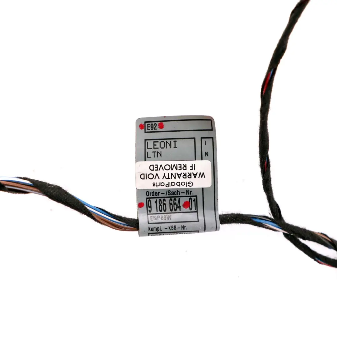 BMW 3 E92 Delantero Derecho Lado Conductor Puerta Cableado Loom 9186664