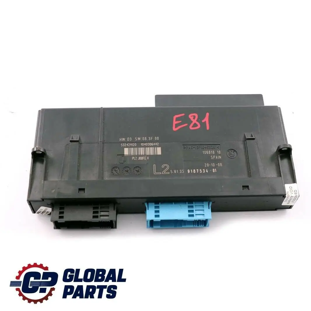 BMW E81 Centralina Modulo ECU L2 PL2 JBBFEII 9187534 61359187534