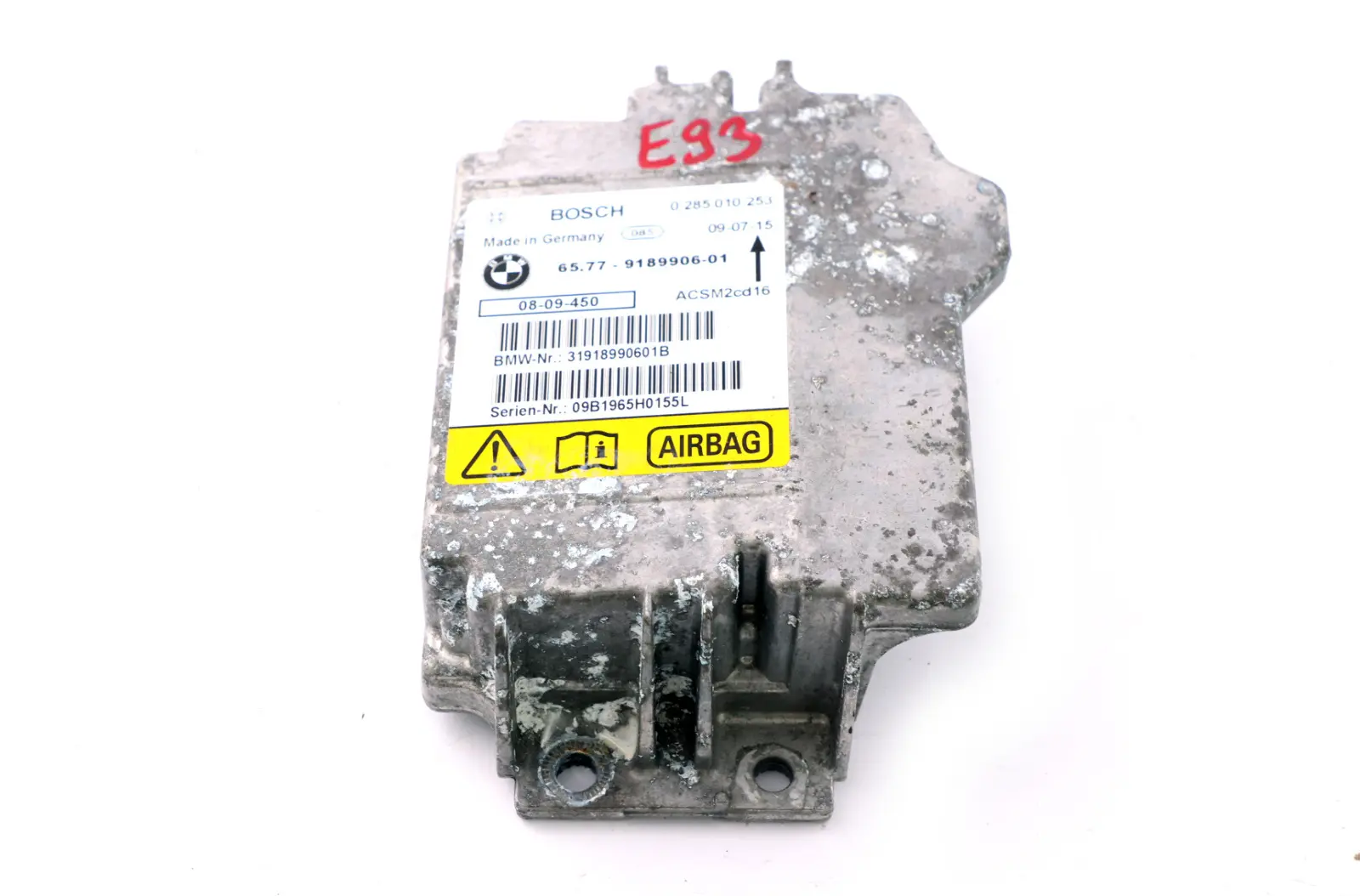 BMW E88 E93 LCI ECU Moduł Poduszki Airbag 9189906