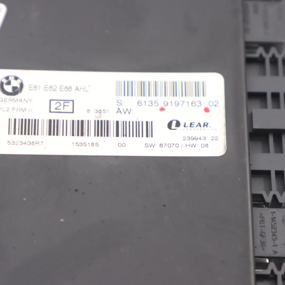 BMW E88 Cabrio Moduł Sterownik Komfortu ECU PL2 FRM II 9197163