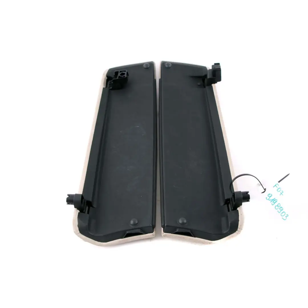 Console Armrest BMW F07 GT Leather Cover Flaps Set Centre Elfenbeinweiss