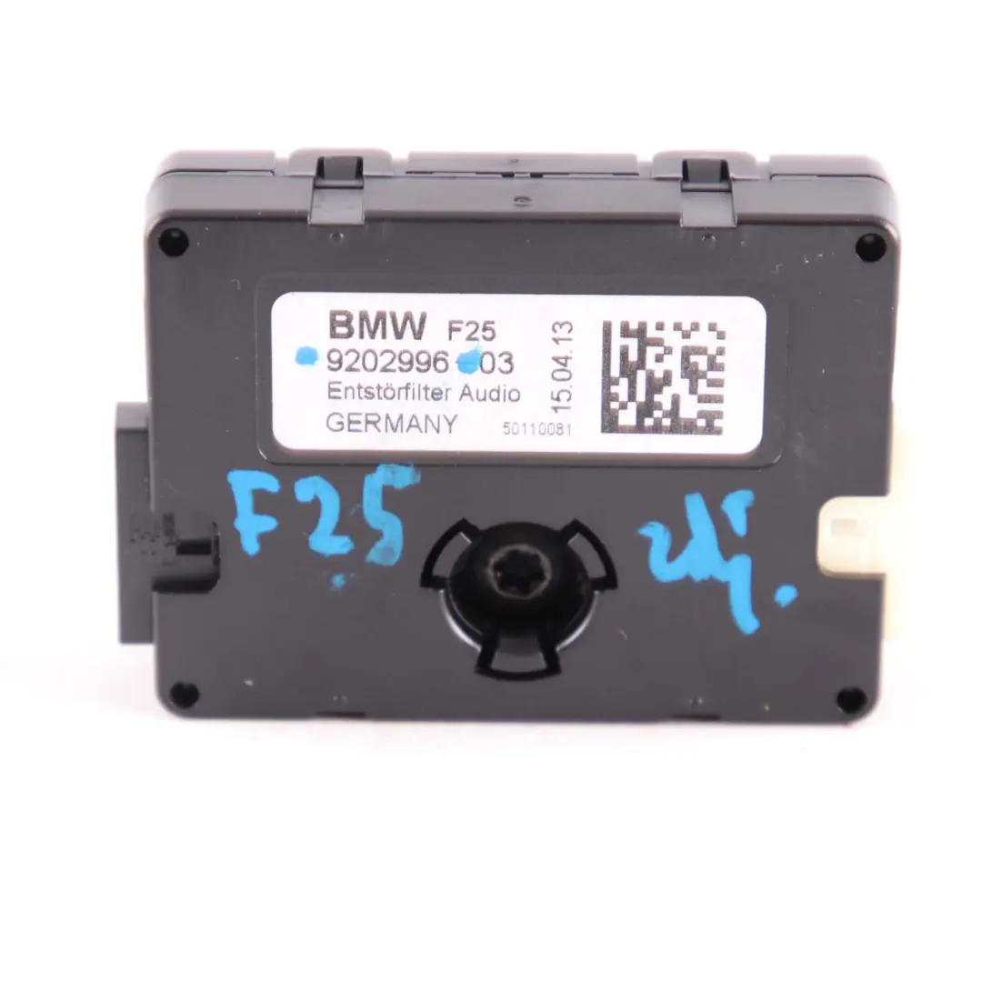 Filtro Supresión BMW F25 F26 Antena Amplificador Audio Cableado Arnés 9202996