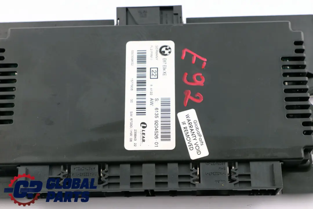 BMW E92 Xenon-Fußraummodul Steuereinheit ECU PL2 FRM II 9204526 61359204526