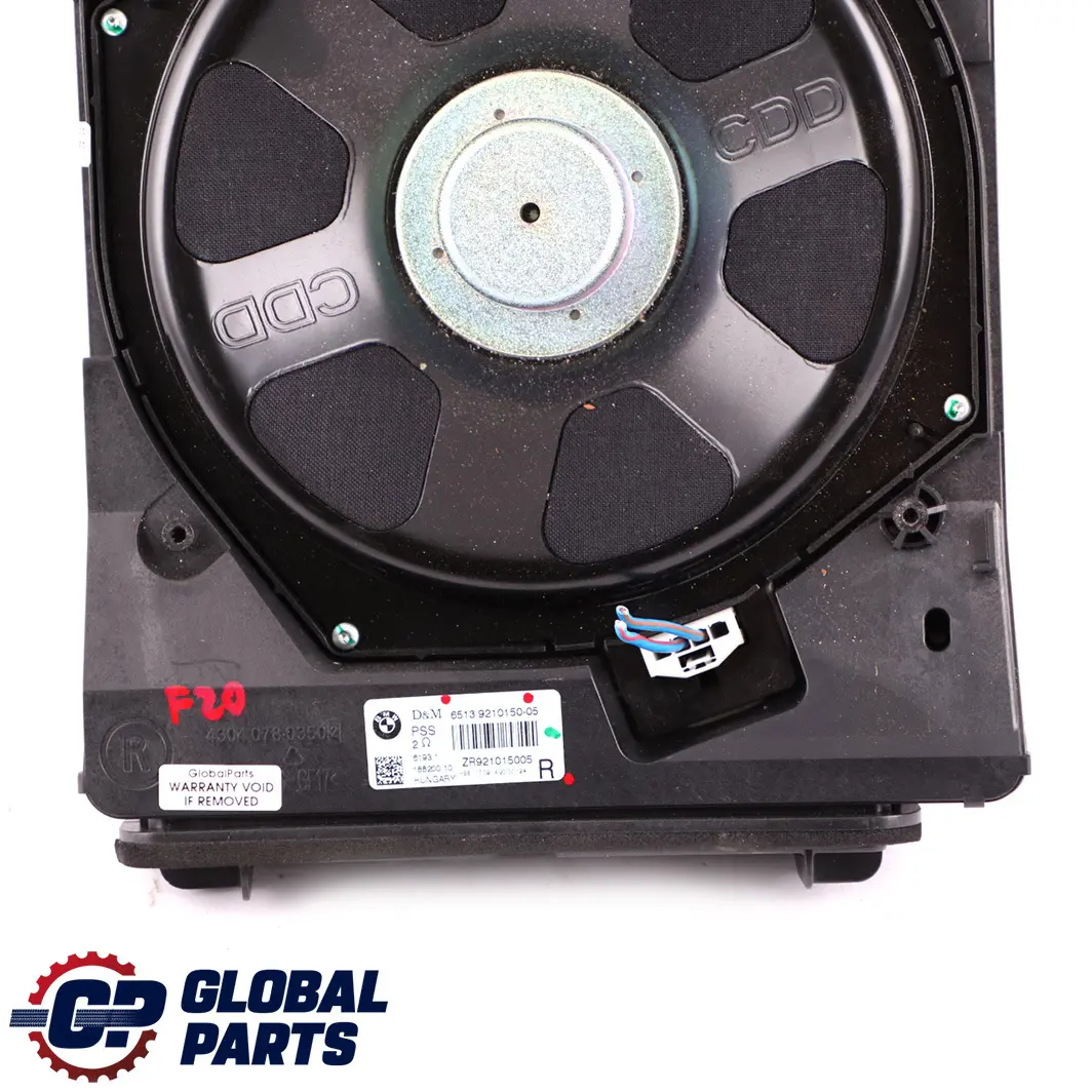 BMW F20 F21 F30 F31 Altavoz de graves central derecho Hi-Fi Subwoofer 9210150