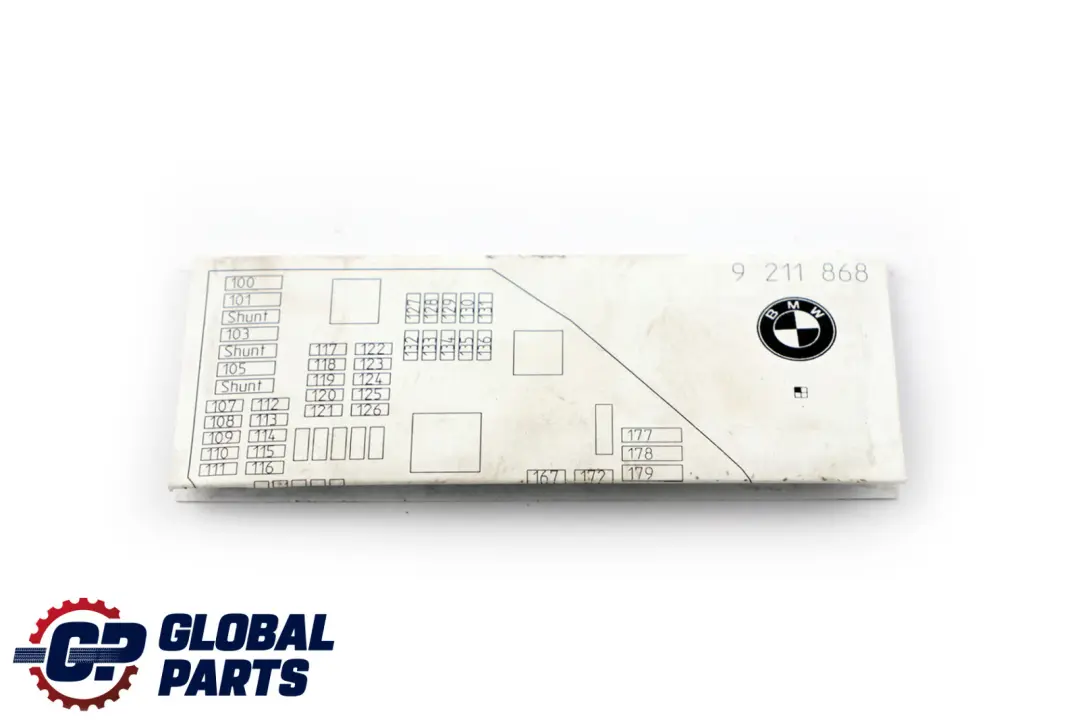 BMW 5 Series F10 F11 Key Map Fuse Grouping 9211868