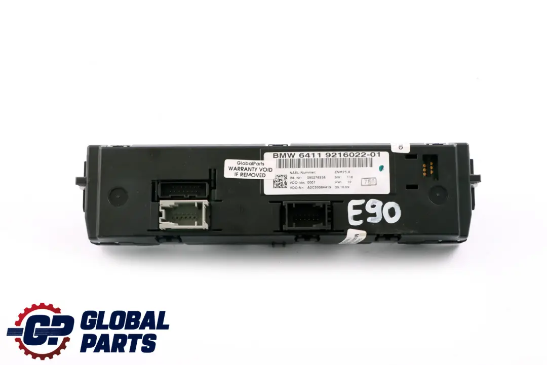 BMW E87 E90 LCI E91 E92 Interruptor De control del aire acondicionado 9216022