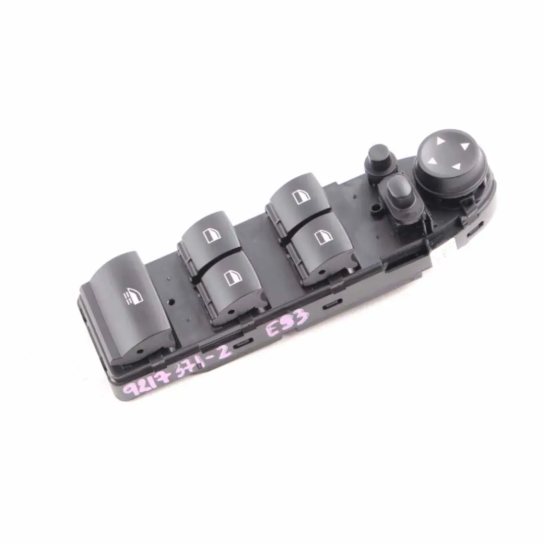 Window Lifter Switch BMW E93 Z4 E89 Driver's Side Power Fold Black 9217371
