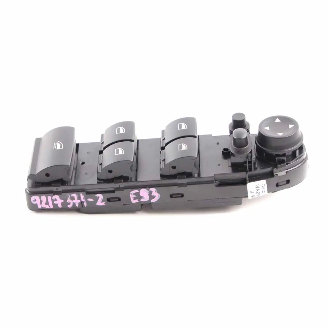 Window Lifter Switch BMW E93 Z4 E89 Driver's Side Power Fold Black 9217371